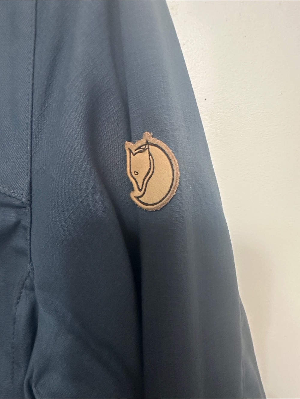 Fjallraven Slate Blue Utility Jacket with Tan Fox Patch